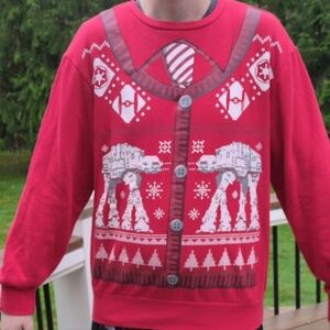 Men's Star Wars Ugly Christmas Sweatshirt Medium